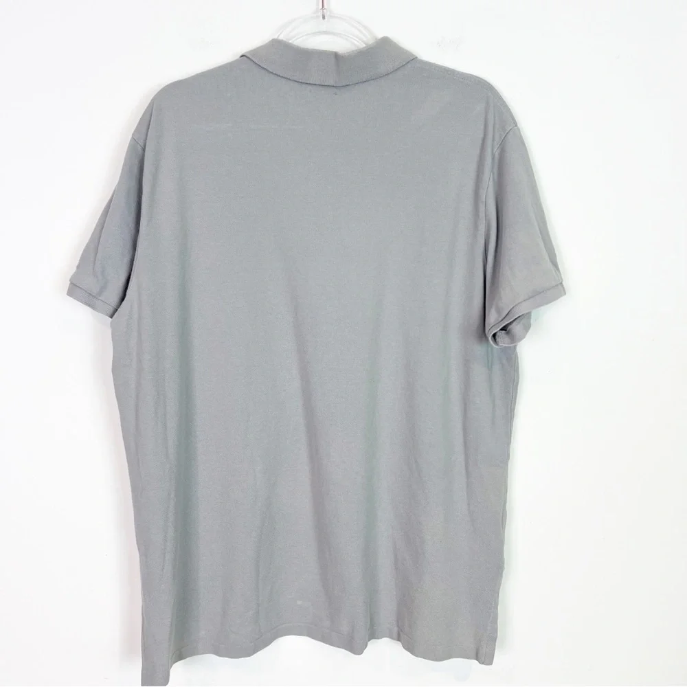 POLO RALPH LAUREN GRAY CUSTOM FIT SHORT SLEEVE POLO SHIRT MENS SZ XXL